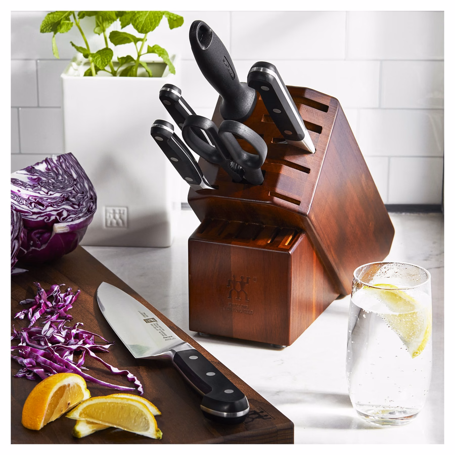 7-pc, Knife block set, Acacia