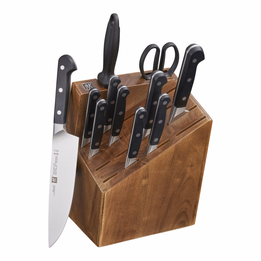 12-pc, Knife block set, Brown