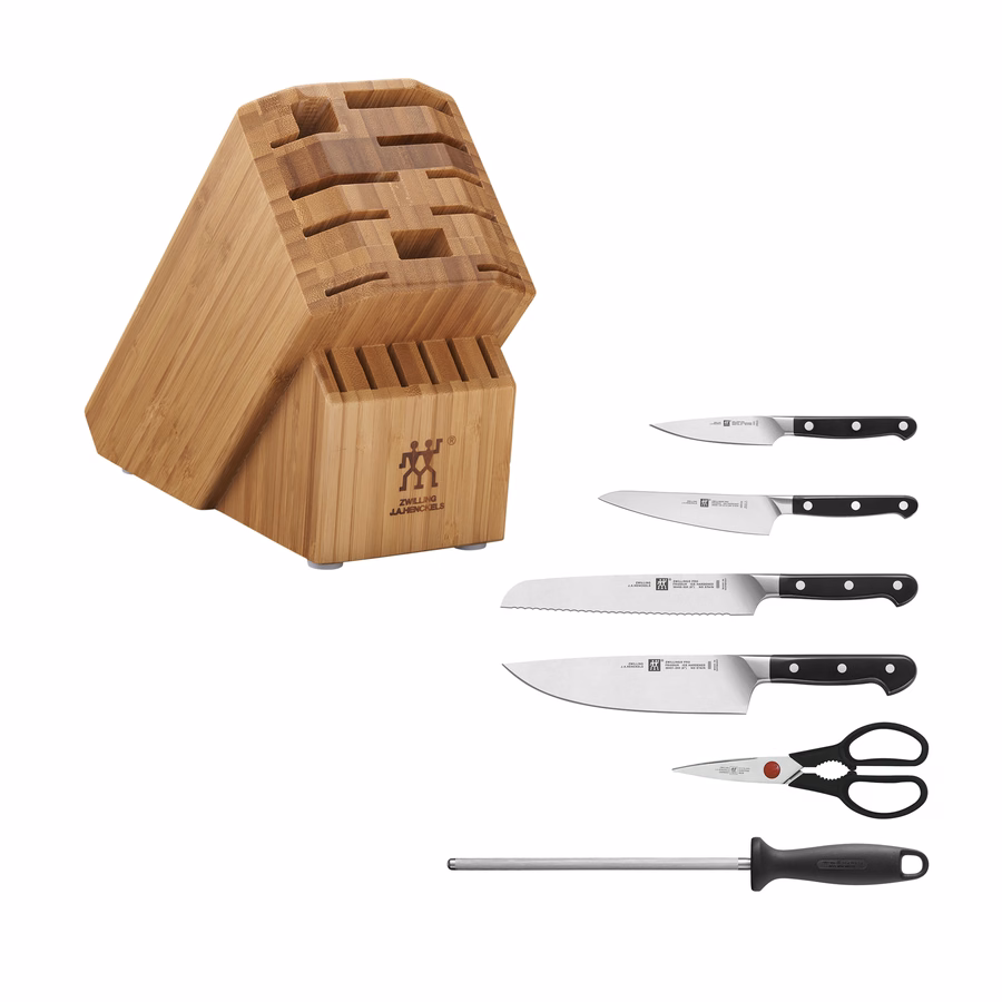 7-pc, Knife block set, Bamboo