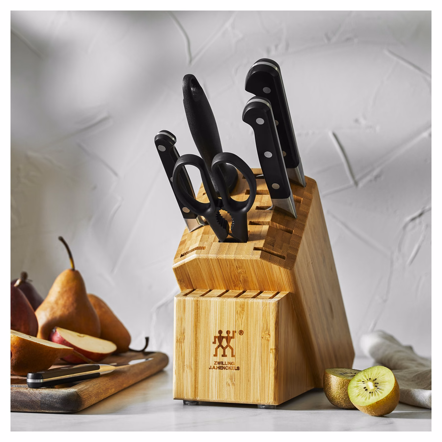7-pc, Knife block set, Bamboo