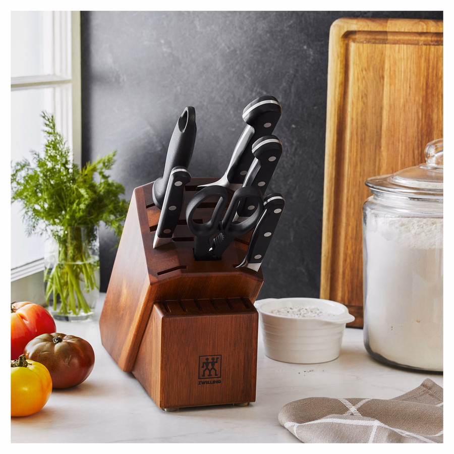 7-pc, Knife block set, Acacia