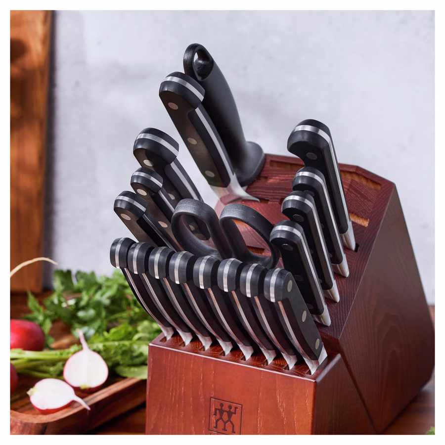 20-pc, Knife block set, Brown