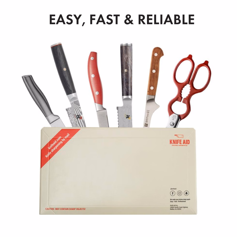 Knife Aid Professional Knife Sharpening by Mail, 10 knives
