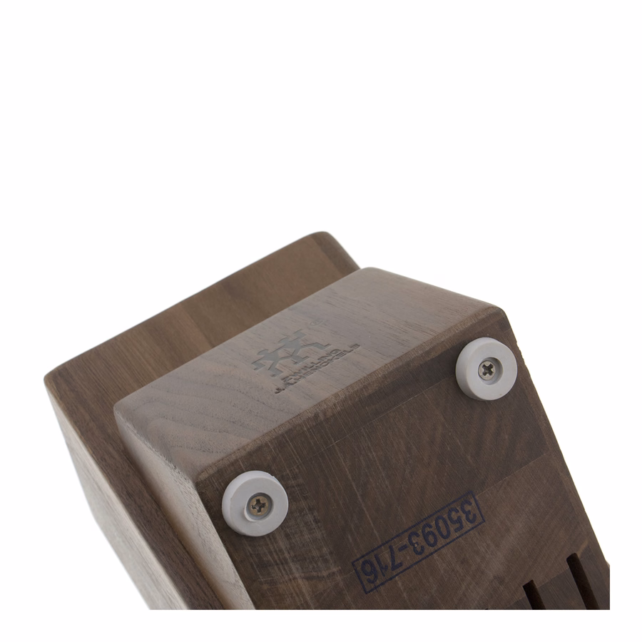 Walnut, TWIN Knife Block Empty