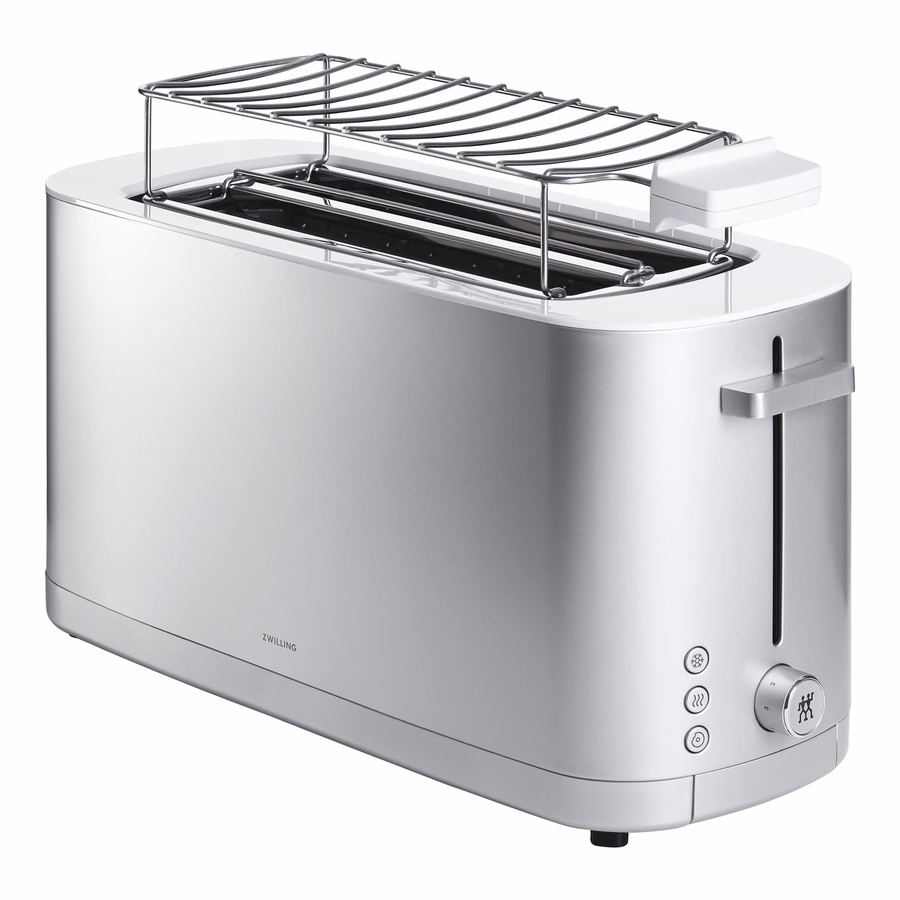 Bun Warmer - Large, 2 long slots, Silver
