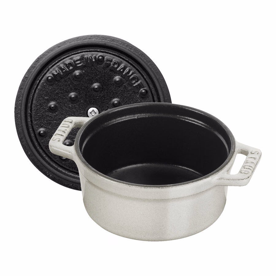 0.25 qt, Mini Round Dutch Oven, White Truffle