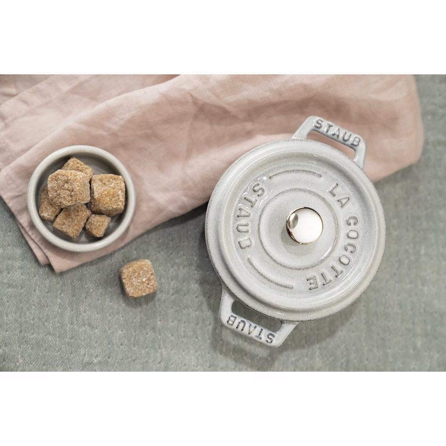0.25 qt, Mini Round Dutch Oven, White Truffle