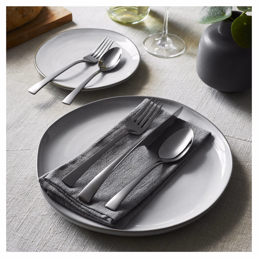 20-pc Slate Flatware Set, 18/10 Stainless Steel, Anthracite
