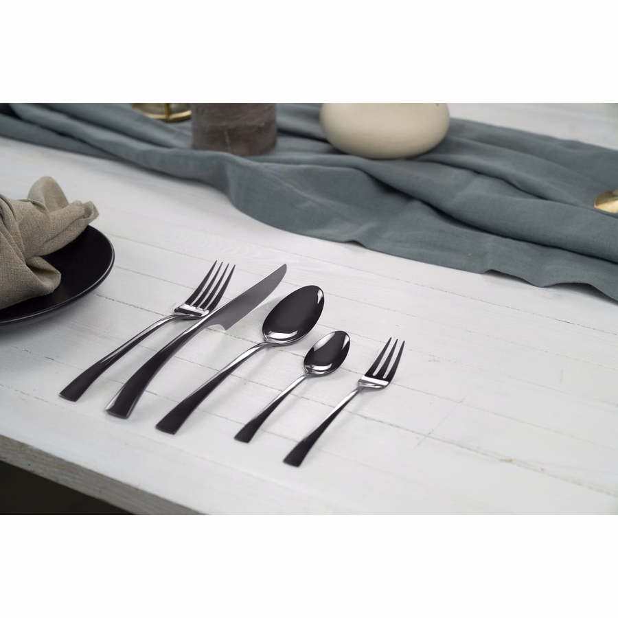 20-pc Slate Flatware Set, 18/10 Stainless Steel, Anthracite