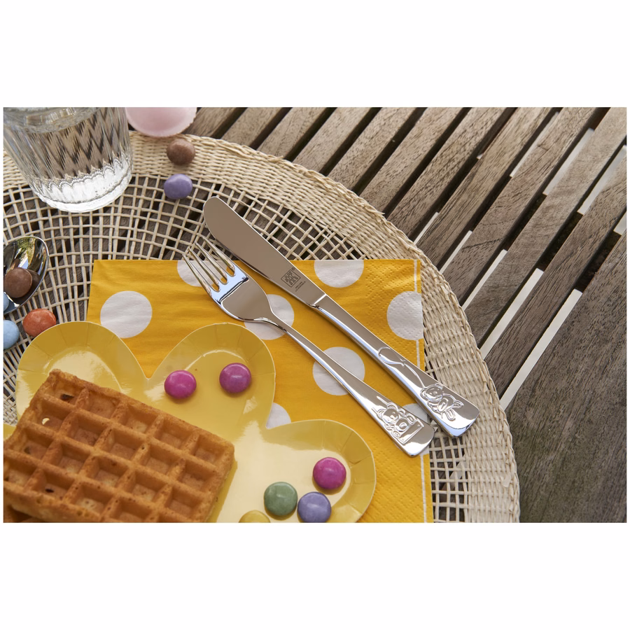 4-pc TWIN Kids Teddy Flatware Set, 18/10 Stainless Steel
