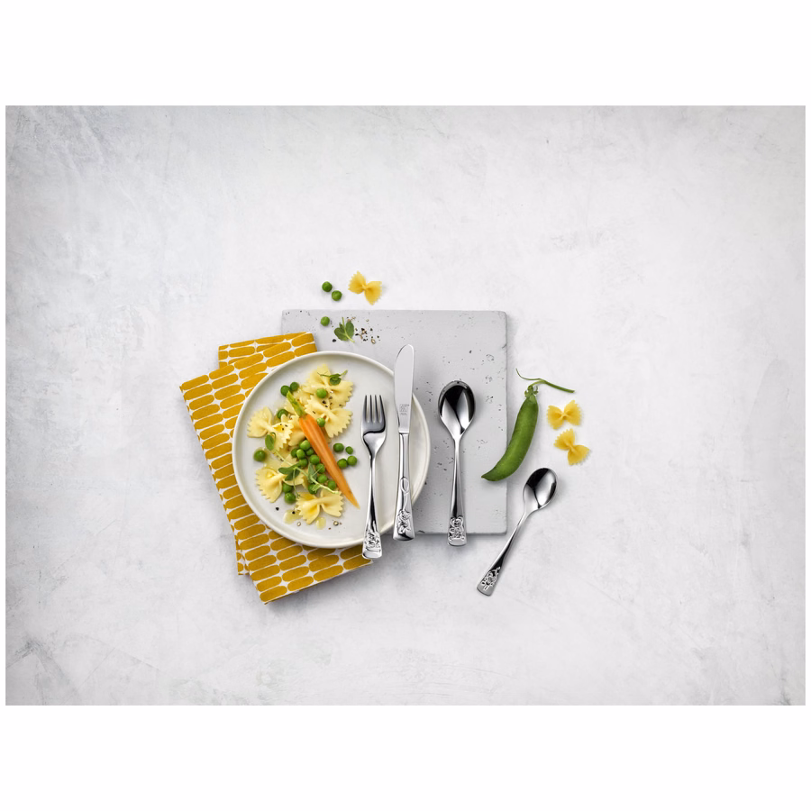4-pc TWIN Kids Teddy Flatware Set, 18/10 Stainless Steel