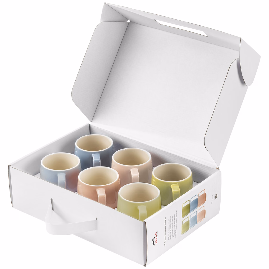 11.8-oz-/-6-pc Macaron Coffee/Tea Mugs