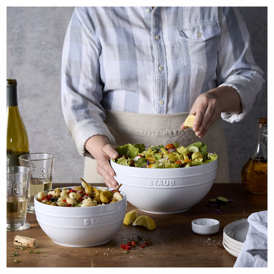 2-pc, Large Mixing Bowl Set, White