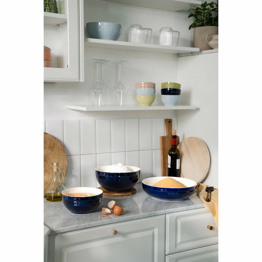 2-pc, Large Mixing Bowl Set, Dark Blue