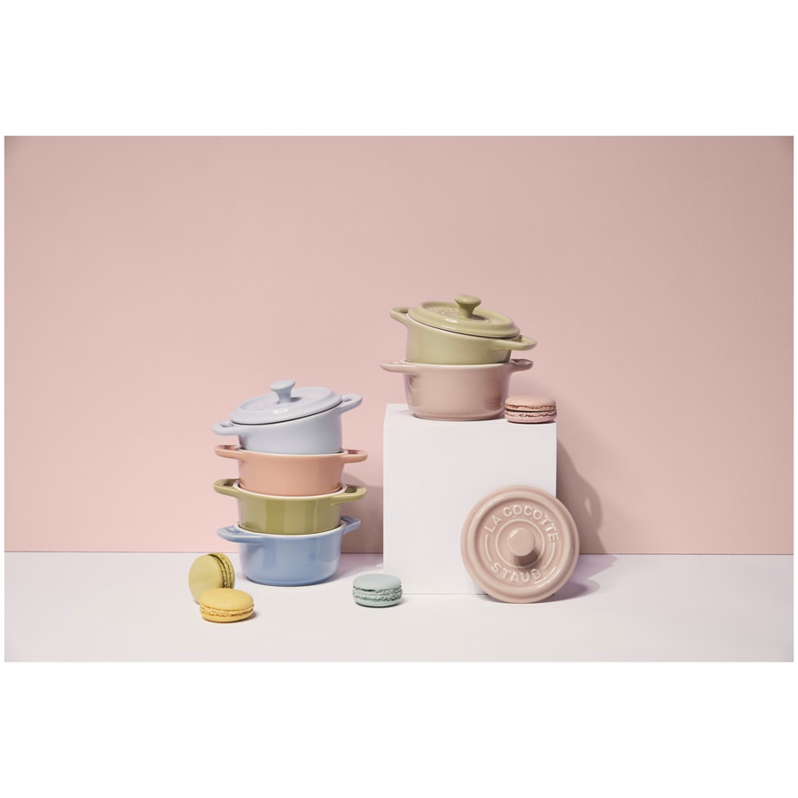 6-pc, Mini Round Dutch Oven Set Macaron, Mixed Colors
