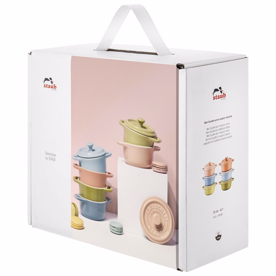 6-pc, Mini Round Dutch Oven Set Macaron, Mixed Colors