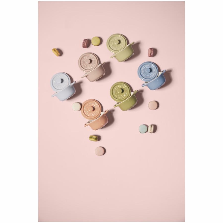 6-pc, Mini Round Dutch Oven Set Macaron, Mixed Colors