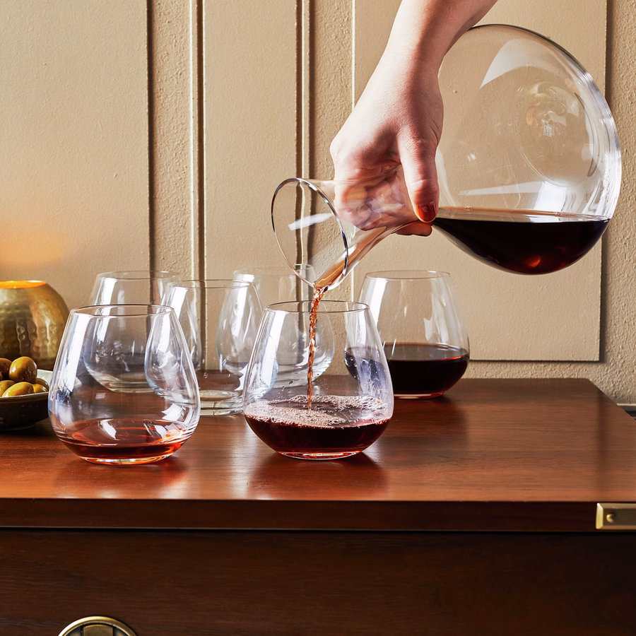 7-pc Stemless Wine Glass And Decanter Set
