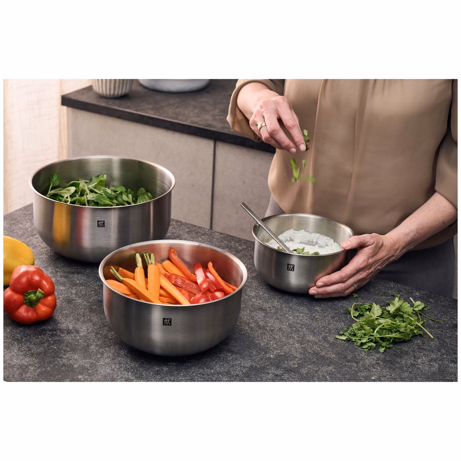 3-pc, Bowl set, Silver