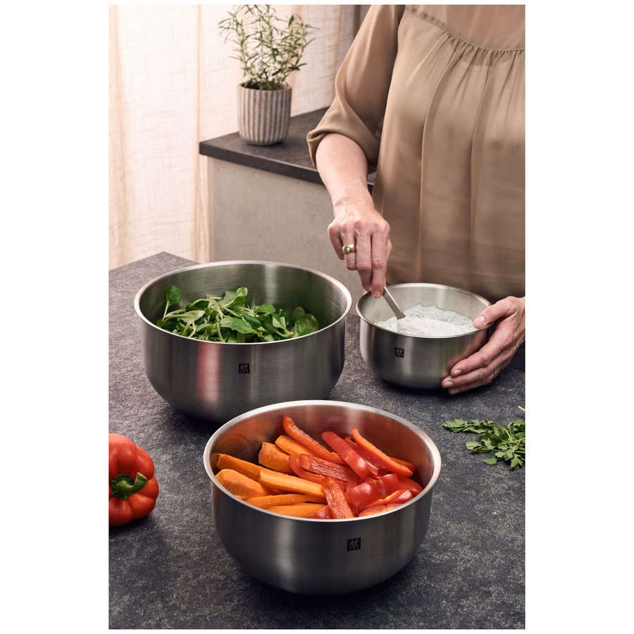 3-pc, Bowl set, Silver