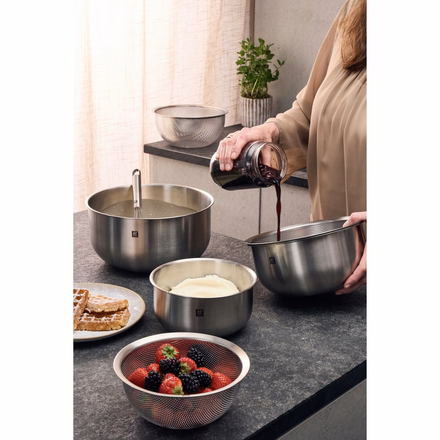 3-pc, Bowl set, Silver