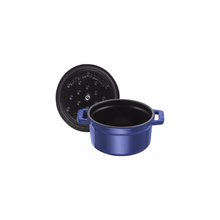 0.25 qt, Mini Round Dutch Oven, Dark Blue