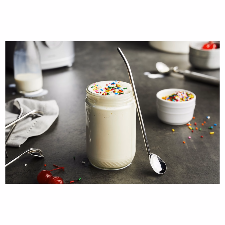 5-pc, Spoon Straw Set With Cleaning Brush