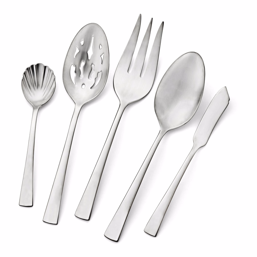 45-pc Satin Flatware Set, 18/10 Stainless Steel, No-Color