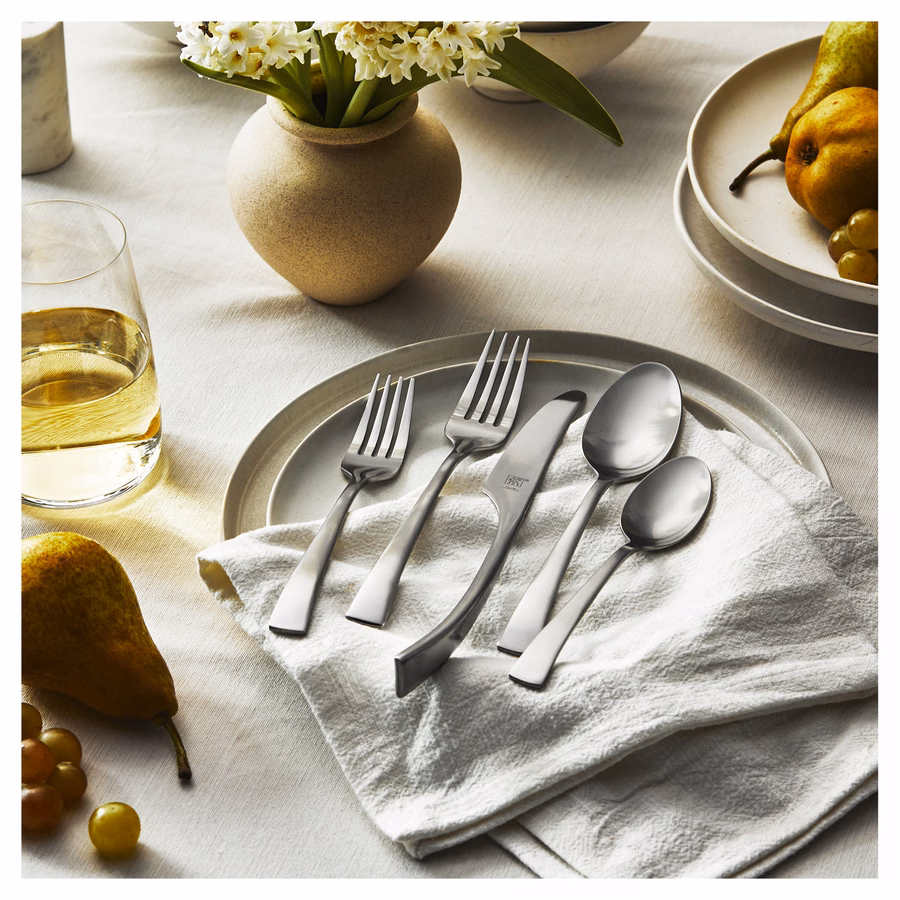 45-pc Satin Flatware Set, 18/10 Stainless Steel, No-Color