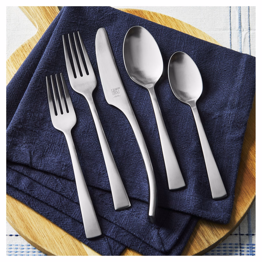 45-pc Satin Flatware Set, 18/10 Stainless Steel, No-Color
