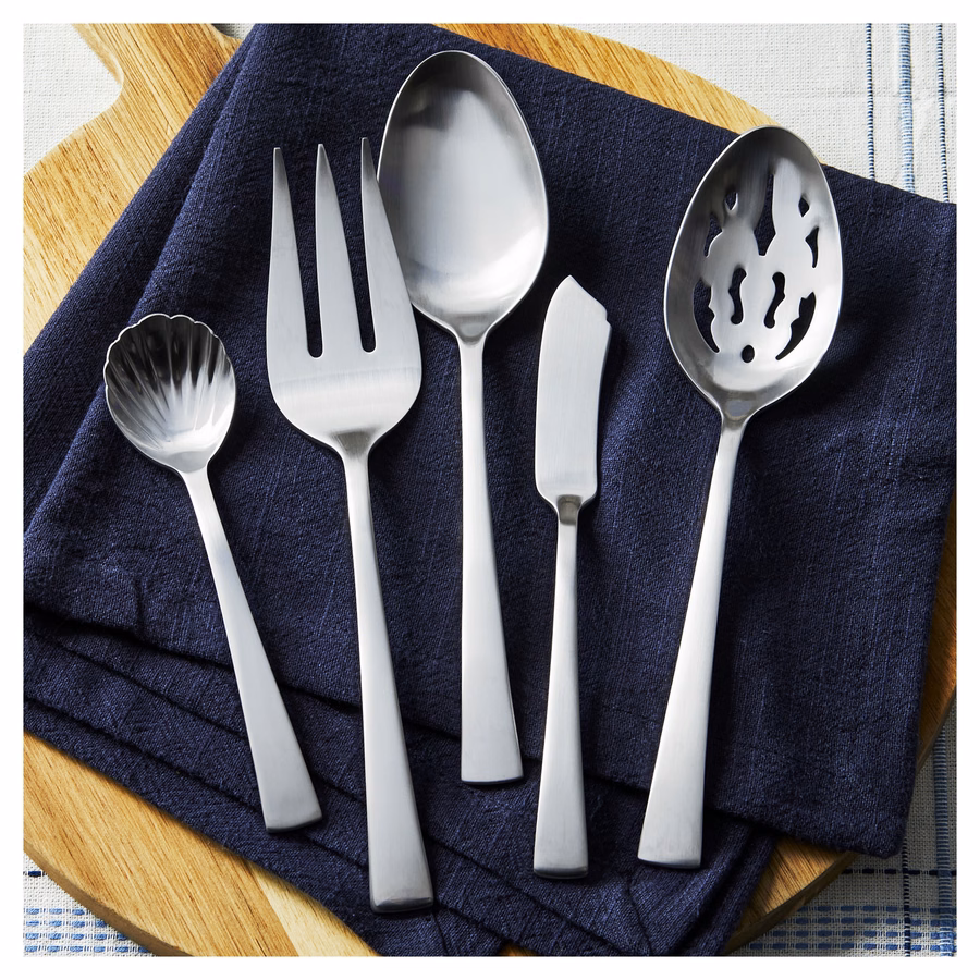 45-pc Satin Flatware Set, 18/10 Stainless Steel, No-Color