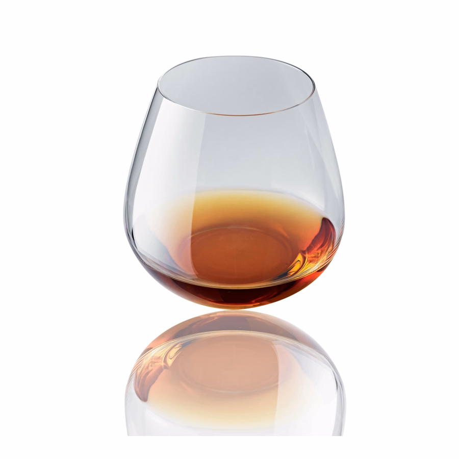 6-pc Whisky/Stemless Red Glass