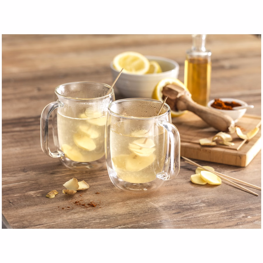 2-pc Espresso Glass Mug Set, Double Wall