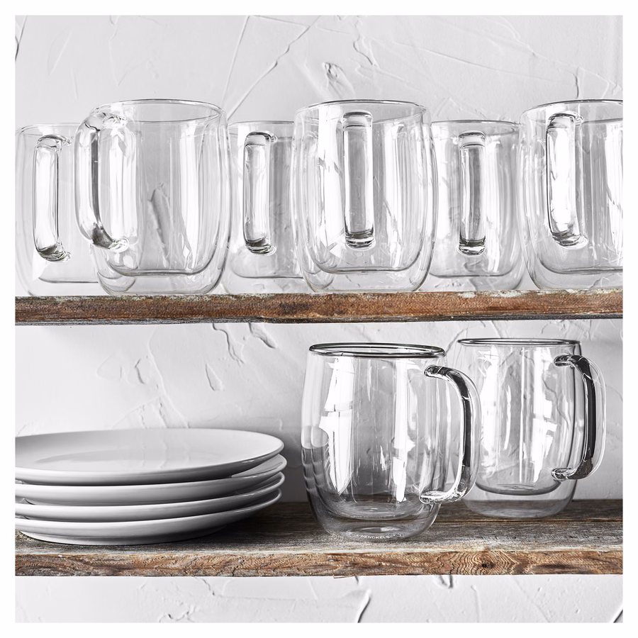 12-oz-/-8-pc Coffee Glass Mug Set