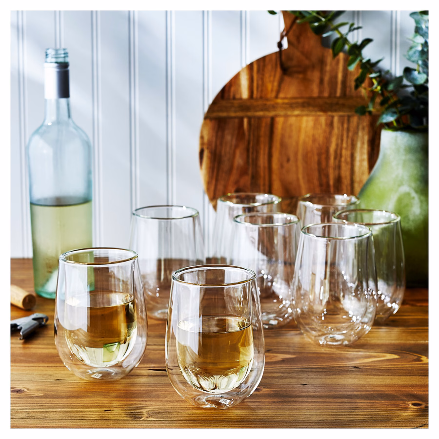10-oz / 8-pc Stemless White Wine Glass Set