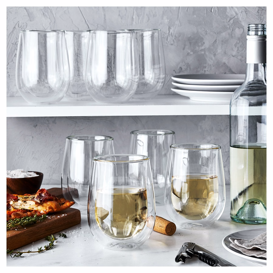 10-oz / 8-pc Stemless White Wine Glass Set