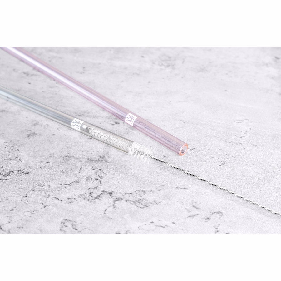 Glass Straw - Colored - Straight Set