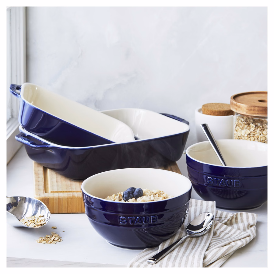 4-pc, Baking And Bowl Set, Dark Blue
