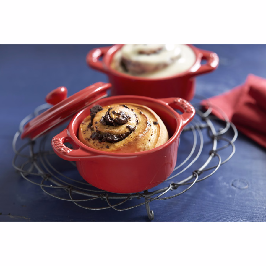 3-pc, Mini Round Dutch Oven Set, Cherry