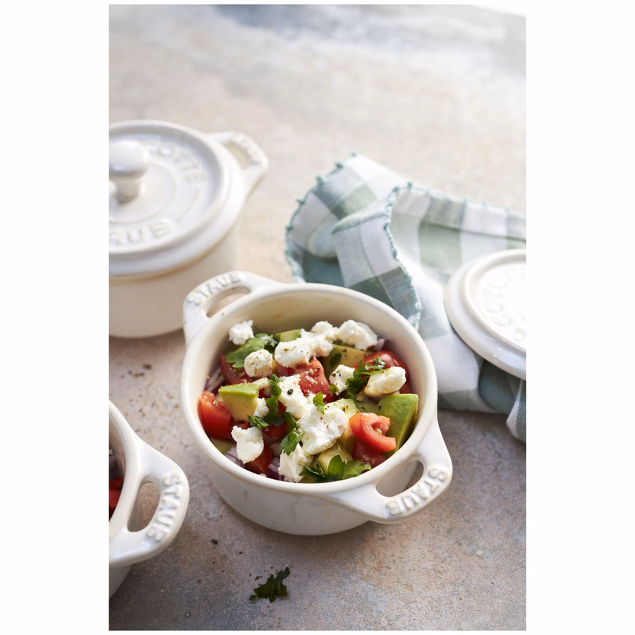 3-pc, Mini Round Dutch Oven Set, White